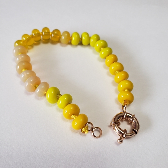 Jewelry - Natural stone bracelet multi Yellow tone